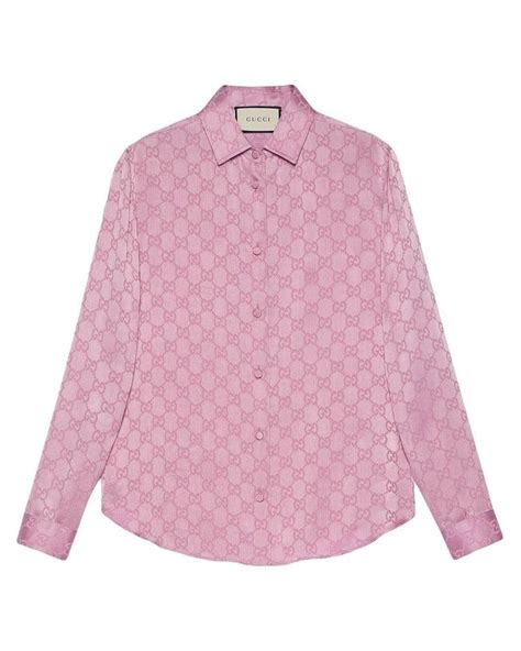 gucci silk shirt women's|gucci monogram shirt.